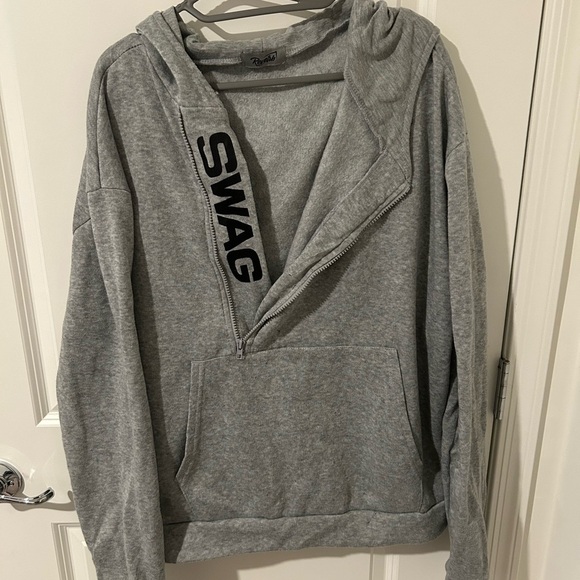 reverb Tops - “SWAG” Half-Zip Hoodie by Reverb